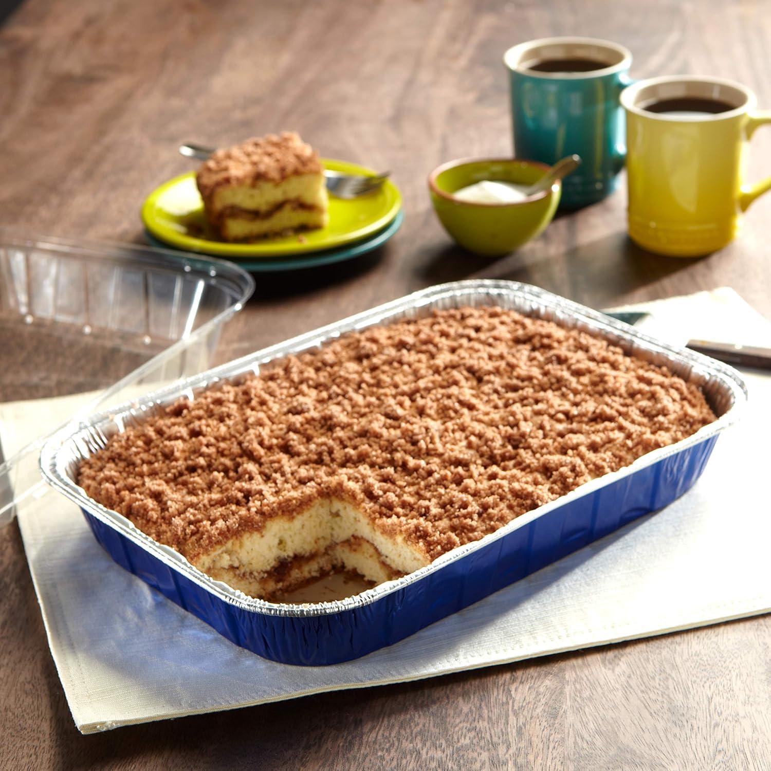 image:imageReynolds Kitchens Aluminum Pans with Lids Blue 13x9 Inch 2 Count