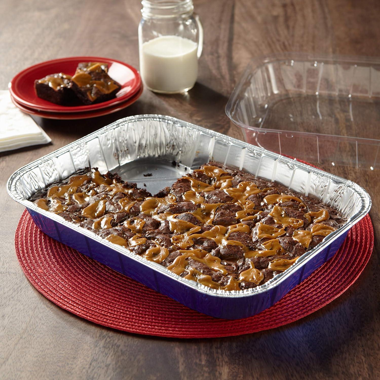 image:imageReynolds Kitchens Aluminum Pans with Lids Blue 13x9 Inch 2 Count