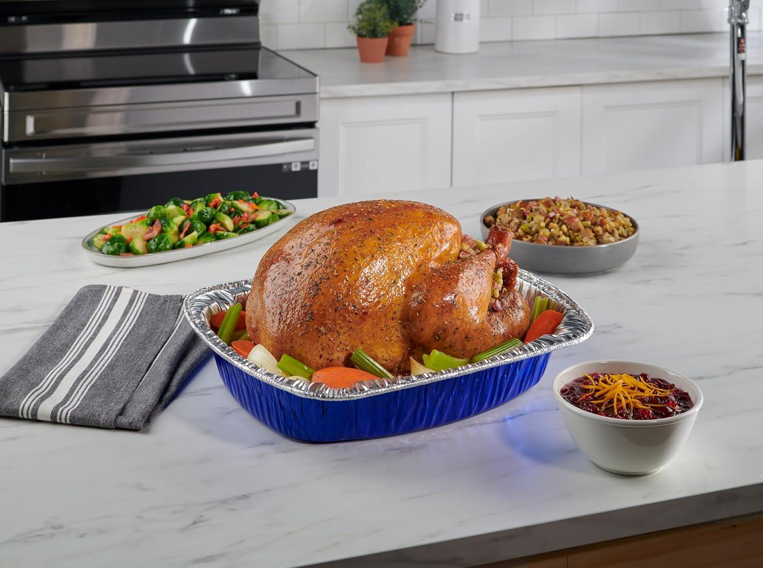 image:imageReynolds Kitchens Heavy Duty Aluminum Pans for Roasting 16 x 13 Inch 1 Count1 CT