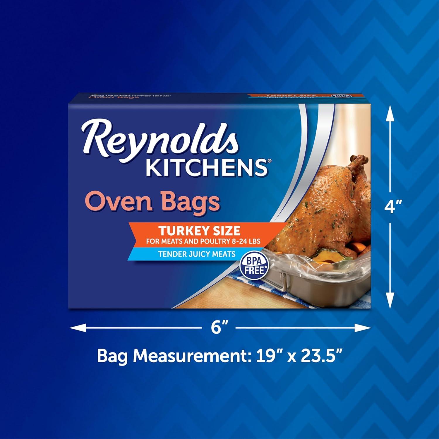 image:imageReynolds Kitchens Large Oven Bags 5 Count Pack of 12Turkey Size 8 to 24 lbs