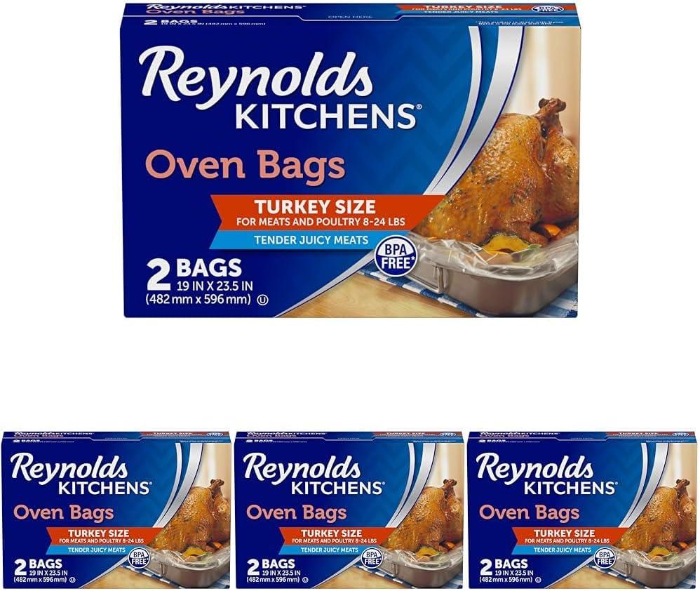 image:imageReynolds Kitchens Large Oven Bags 5 Count Pack of 12Turkey Size 8 to 24 lbs