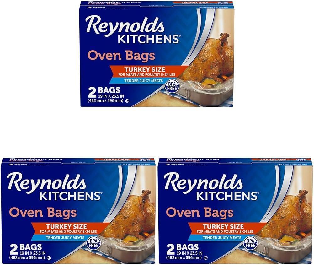 image:imageReynolds Kitchens Large Oven Bags 5 Count Pack of 12Turkey Size 8 to 24 lbs