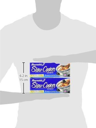 image:imageReynolds Kitchens Slow Cooker Liners Regular Fits 38 Quarts 4 Count Pack of 12 48 Total4 Count Pack of 12