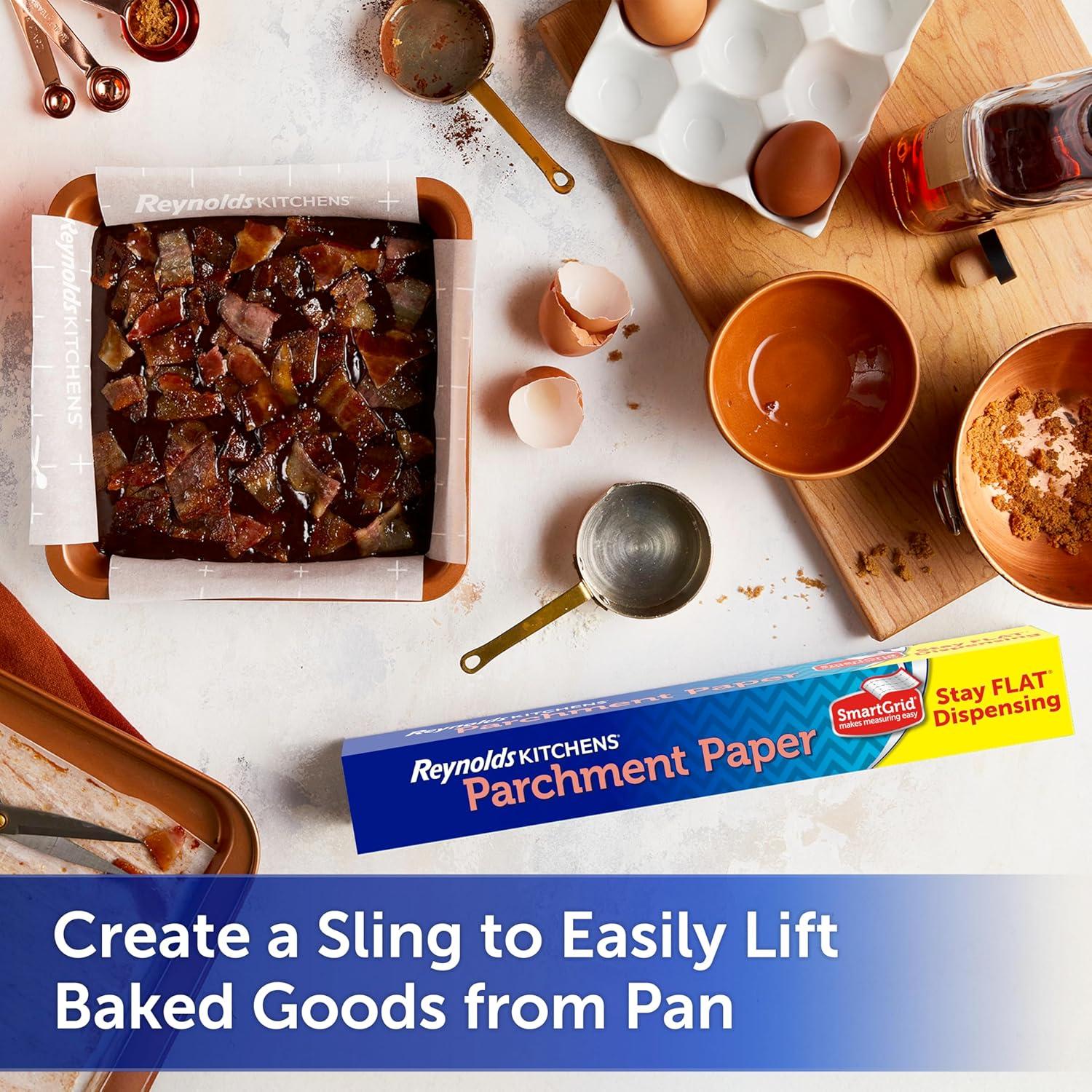 image:imageReynolds Kitchens Unbleached Parchment Paper Roll Non Stick Parchment Paper for Cooking and Baking Oven Safe up to 425 Degrees ChlorineFree 45 Feet x 12 Inches 45 Total Sq FtStandard