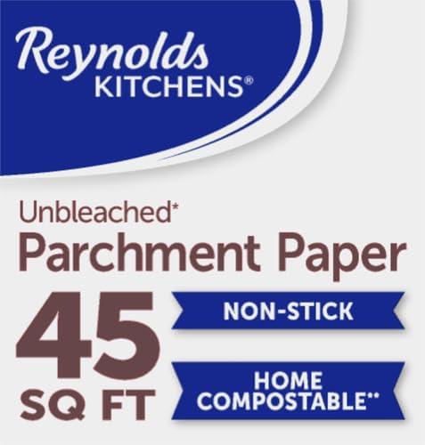 image:imageReynolds Kitchens Unbleached Parchment Paper Roll Non Stick Parchment Paper for Cooking and Baking Oven Safe up to 425 Degrees ChlorineFree 45 Feet x 12 Inches 45 Total Sq FtUnbleached