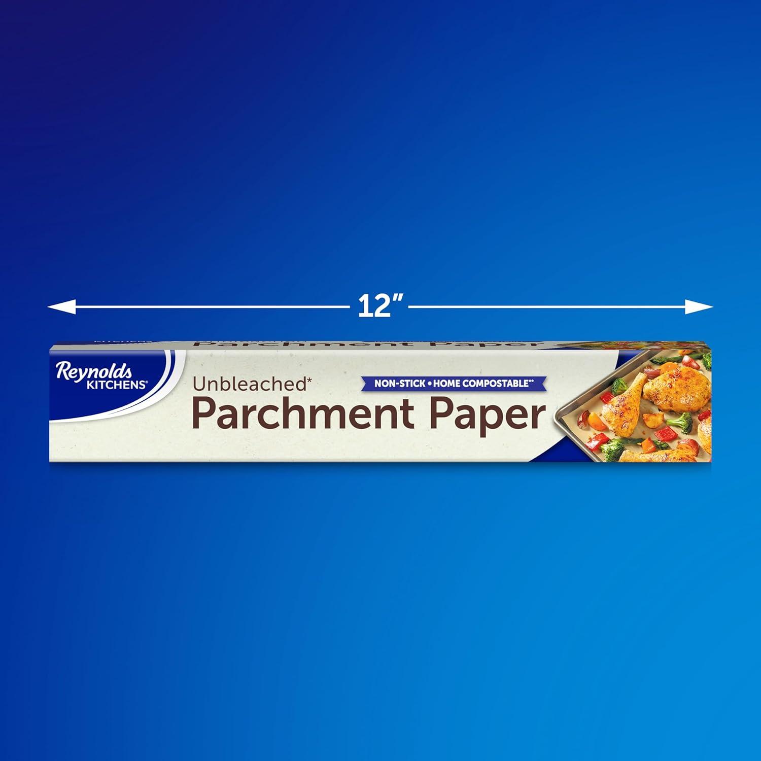 image:imageReynolds Kitchens Unbleached Parchment Paper Roll Non Stick Parchment Paper for Cooking and Baking Oven Safe up to 425 Degrees ChlorineFree 45 Feet x 12 Inches 45 Total Sq FtUnbleached