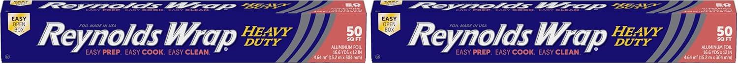 image:imageReynolds Wrap Heavy Duty Aluminum Foil Roll Thick Heavy Duty Foil for Added Strength and Durability Secure Easy Open and Close Tab 12 Inches Wide 50 Sq FtSilver