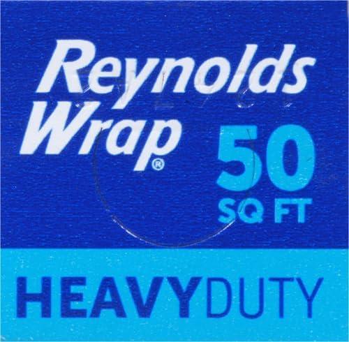 image:imageReynolds Wrap Heavy Duty Aluminum Foil Roll Thick Heavy Duty Foil for Added Strength and Durability Secure Easy Open and Close Tab 12 Inches Wide 50 Sq FtSilver