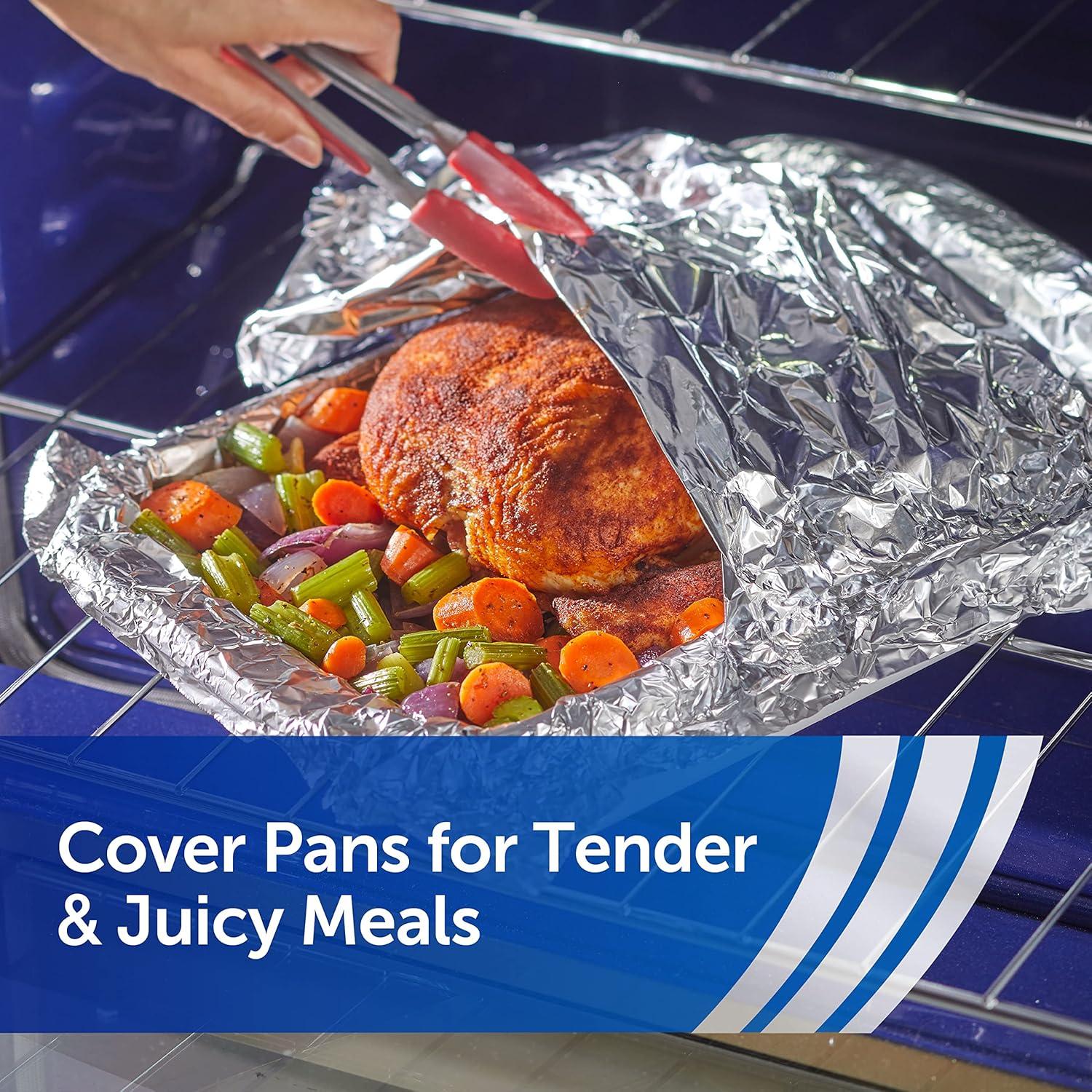image:imageReynolds Wrap Heavy Duty Aluminum Foil Roll Thick Heavy Duty Foil for Added Strength and Durability Secure Easy Open and Close Tab 12 Inches Wide 50 Sq FtSilver