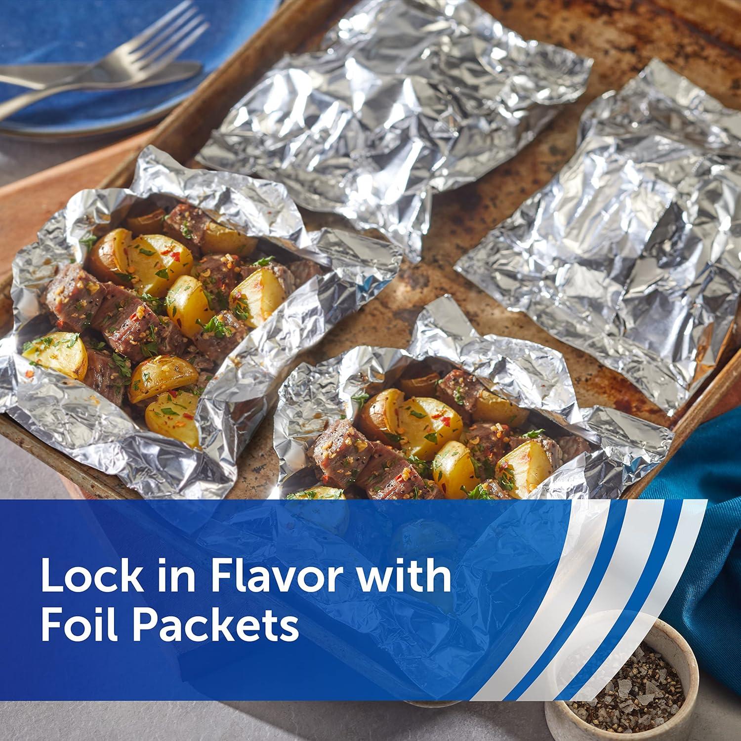 image:imageReynolds Wrap Heavy Duty Aluminum Foil Roll Thick Heavy Duty Foil for Added Strength and Durability Secure Easy Open and Close Tab 12 Inches Wide 50 Sq FtSilver