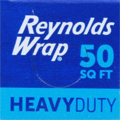 image:imageReynolds Wrap Heavy Duty Aluminum Foil Roll Thick Heavy Duty Foil for Added Strength and Durability Secure Easy Open and Close Tab 12 Inches Wide 50 Sq FtSilver