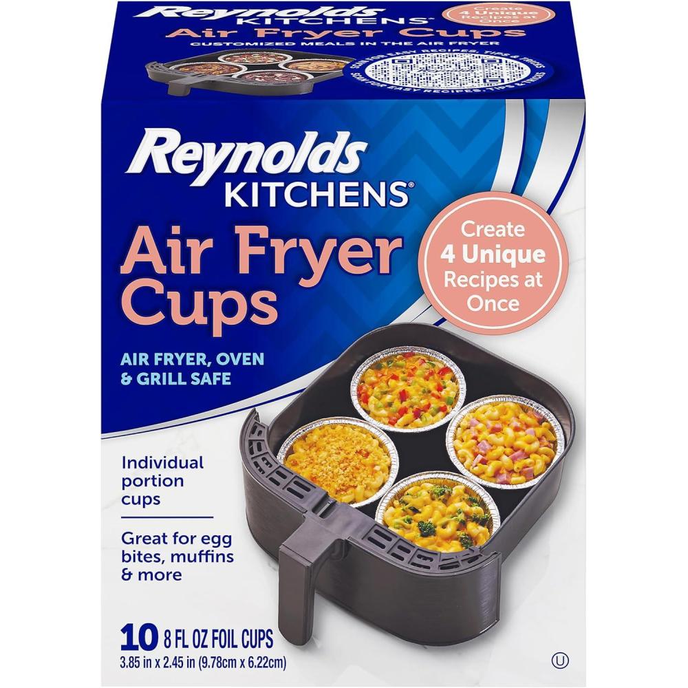 image:imageReynolds Kitchens Air Fryer Liners Disposable Unbleached Parchment Paper Sheets 50 CountAir Fryer Liners