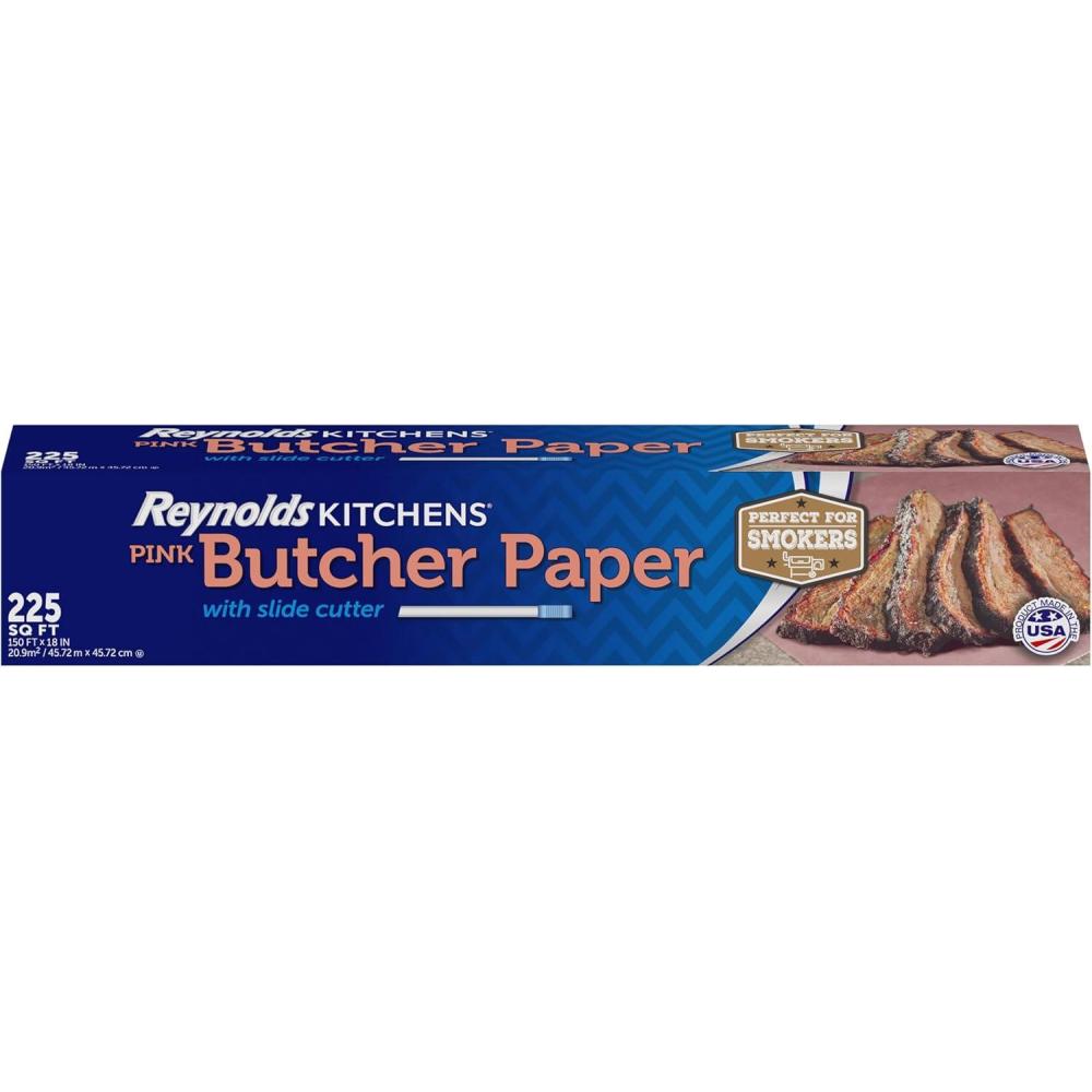 image:imageReynolds Kitchens Butcher Paper for Smoking Meat with Slide Cutter Pink 75 Square Feet225 Sq Ft