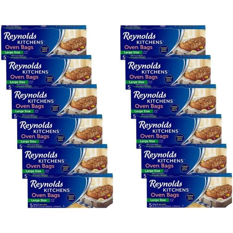 image:imageReynolds Kitchens Large Oven Bags 5 Count Pack of 12Large Up tp 8 lbs