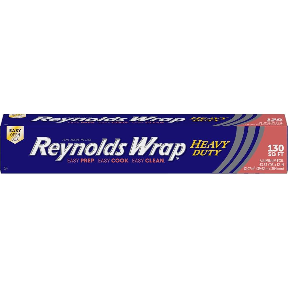 image:imageReynolds Wrap Heavy Duty Aluminum Foil Heavy Duty Foil Aluminum Roll Thick Foil for Added Strength With Easy Open and Close Secure Tab Extra Wide 375 Sq Ft130 Sq Ft
