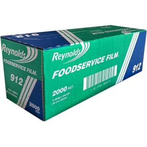 Reynolds 912 Foodservice Clear Plastic Wrap Film, 15 inch Width, 2000 Feet(2 000 Sq Ft)