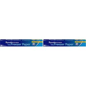 Reynolds Kitchens Plastic-Coated Freezer Paper, 50 Square Foot Roll(50 Sq Ft Freezer Paper (2 Count))