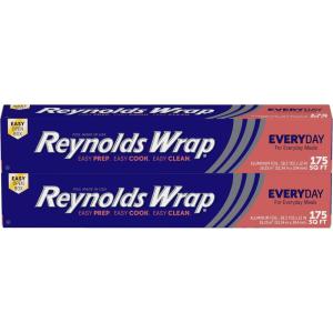 Reynolds Wrap Fun Foil, Embossed Aluminum Foil Roll, Features a Limited-Edition Holiday Pattern for Wrapping Food Gifts and Covering Holiday Dishes, 8.33 Yards X 12 Inches, 25 Sq. Ft.(175 Sq Ft)