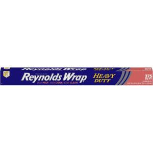 Reynolds Wrap Heavy Duty Aluminum Foil, Heavy Duty Foil Aluminum Roll, Thick Foil for Added Strength, With Easy Open and Close Secure Tab, Extra Wide, 37.5 Sq. Ft.(37.5 Sq Ft)