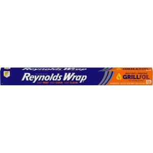 Reynolds Wrap Non Stick Heavy Duty Foil for Grilling, 18 Inch Heavy Duty Grill Foil, Freezer Safe and Grill Safe, Features Secure Easy Open and Close Tab, Extra Wide, 37.5 Total Sq. Ft.(25 feet by 18 inches or 37.5 square feet)
